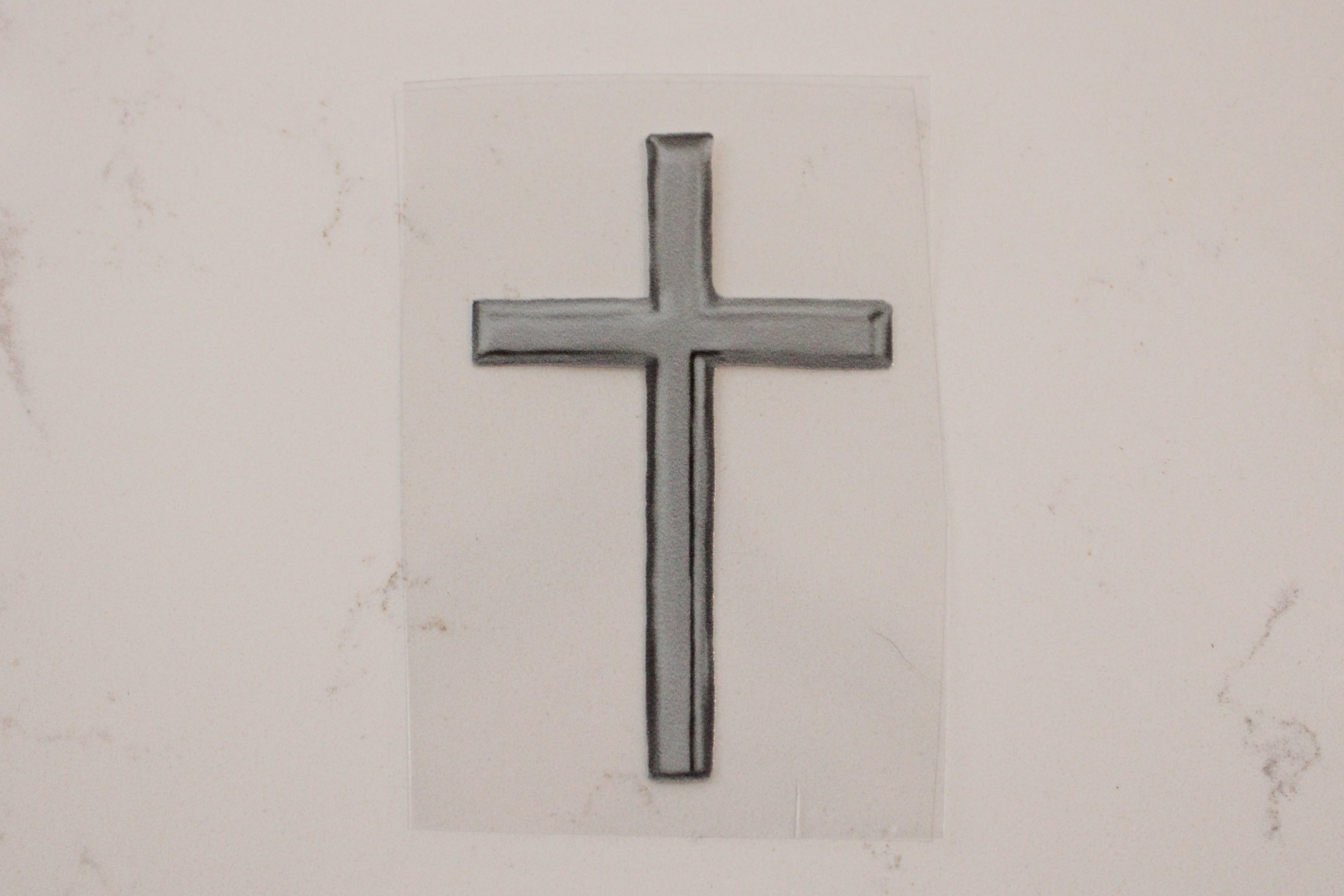 Silver Cross Vinyl Sticker