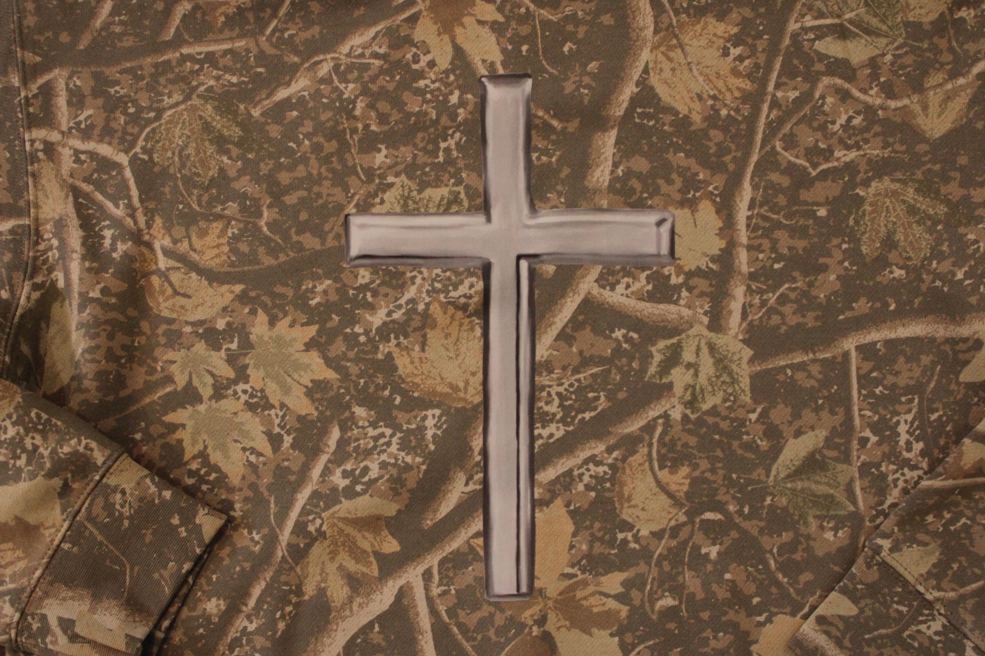 Silver Cross Hoodie - Camo