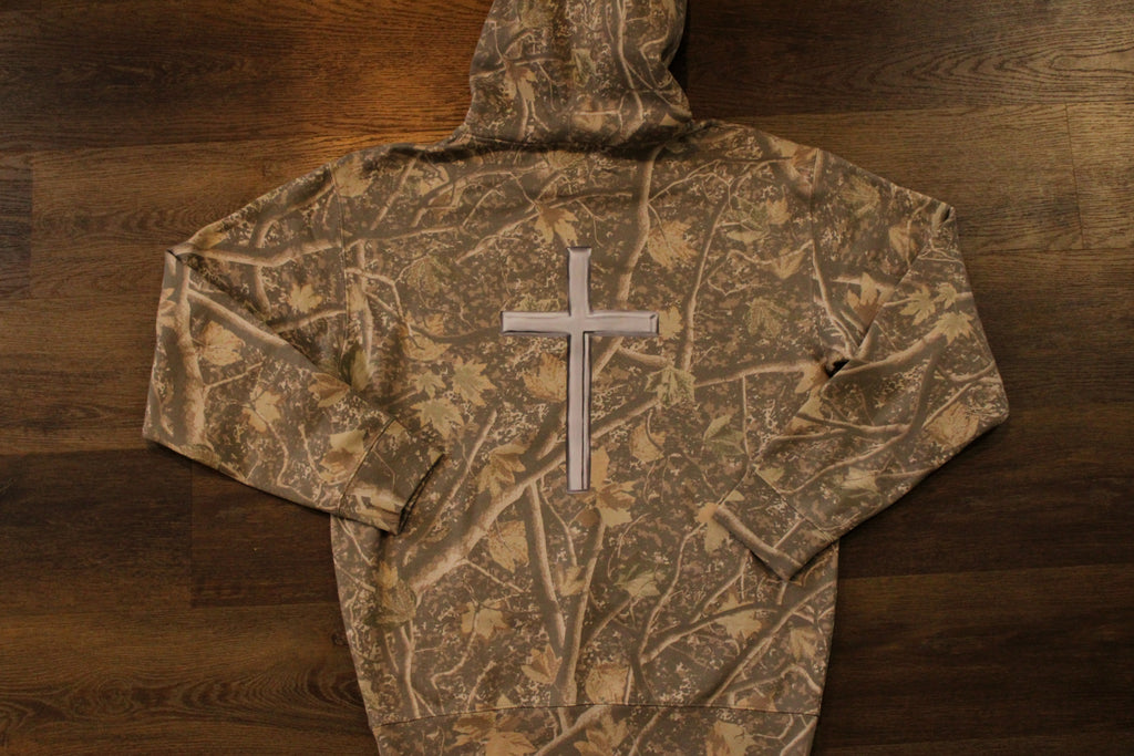 Silver Cross Hoodie - Camo