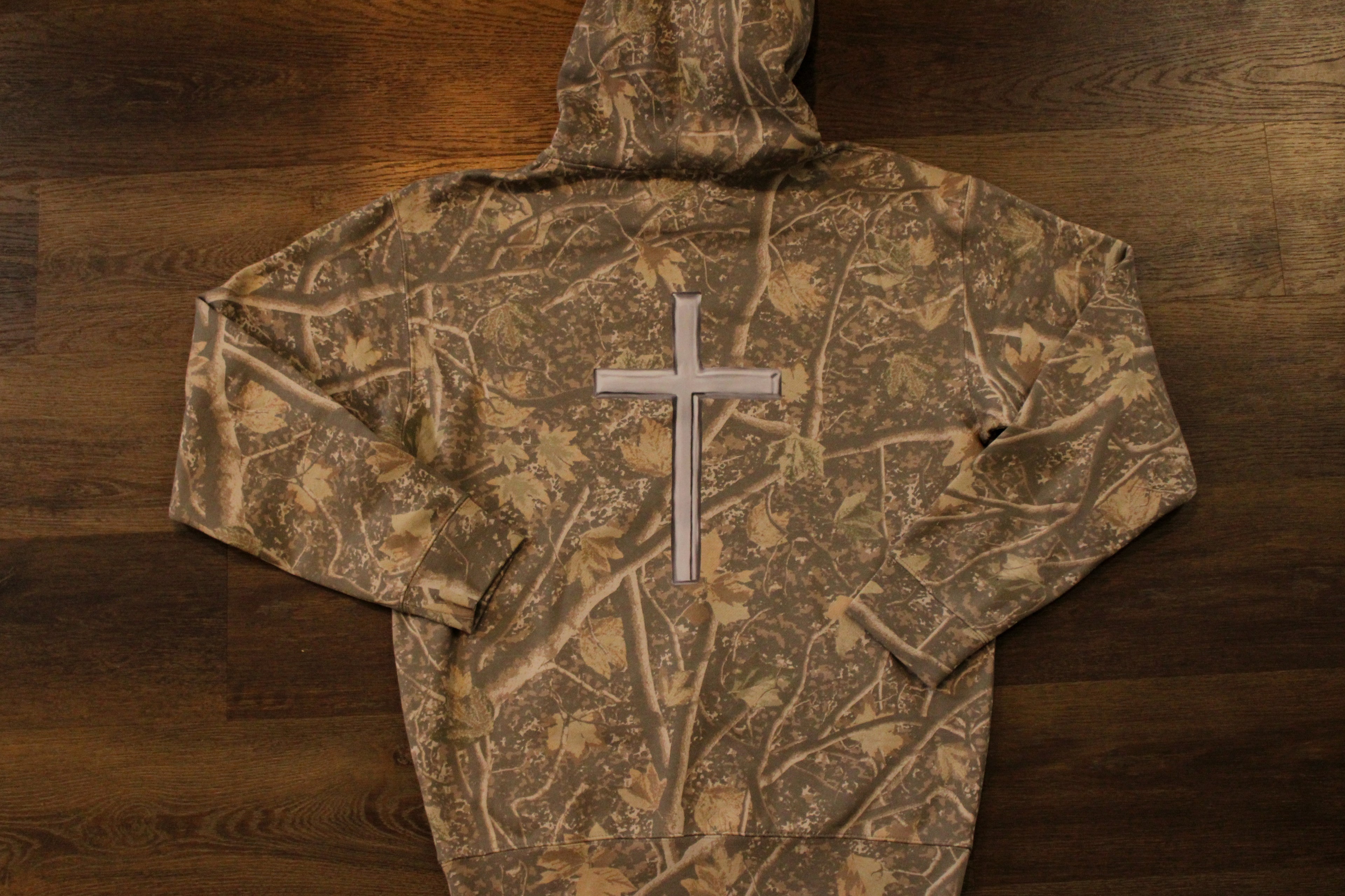 Silver Cross Hoodie - Camo