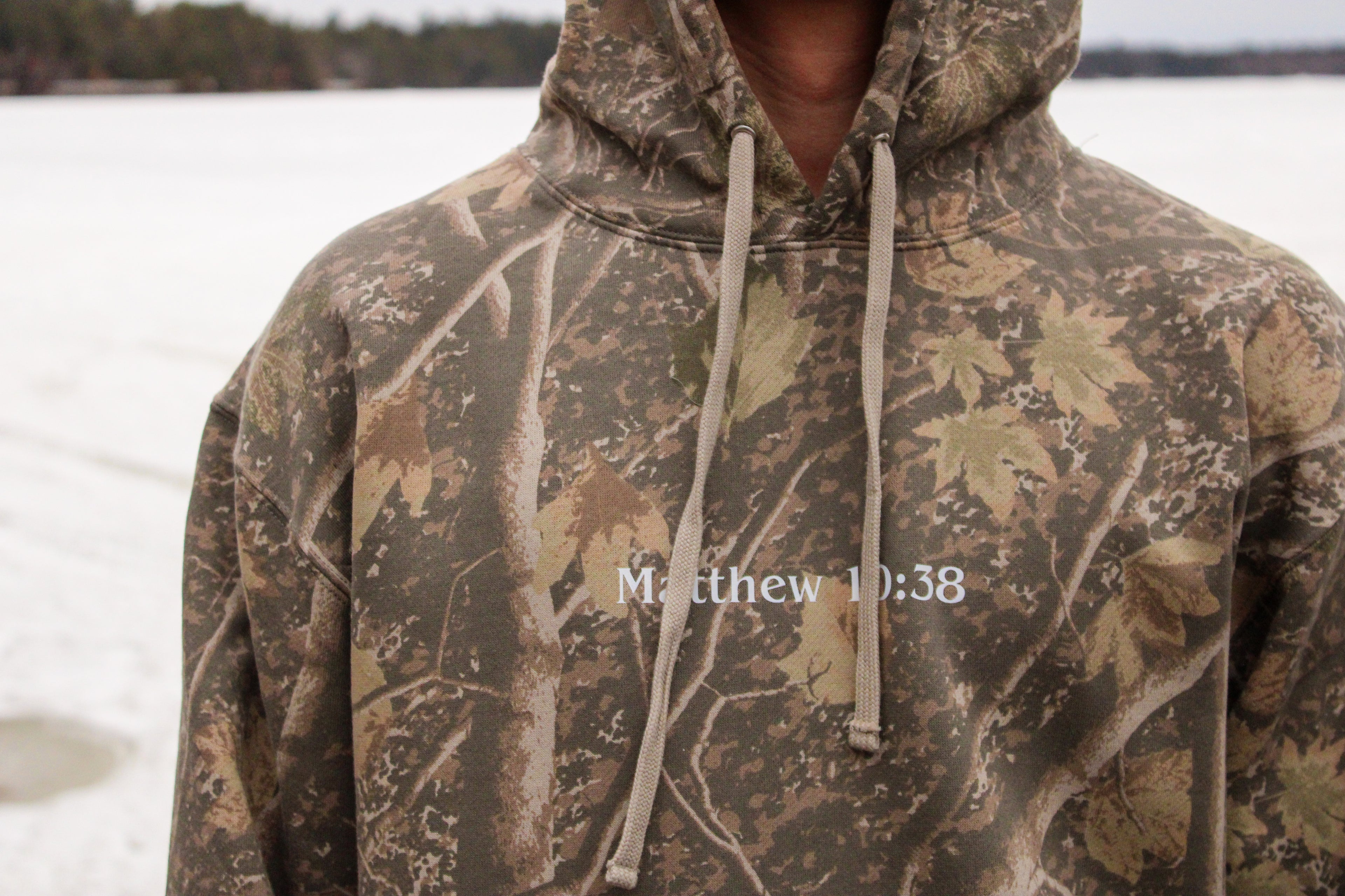Jeweled Cross Hoodie - Camo