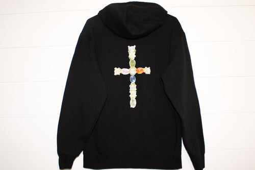 Jeweled Cross Hoodie