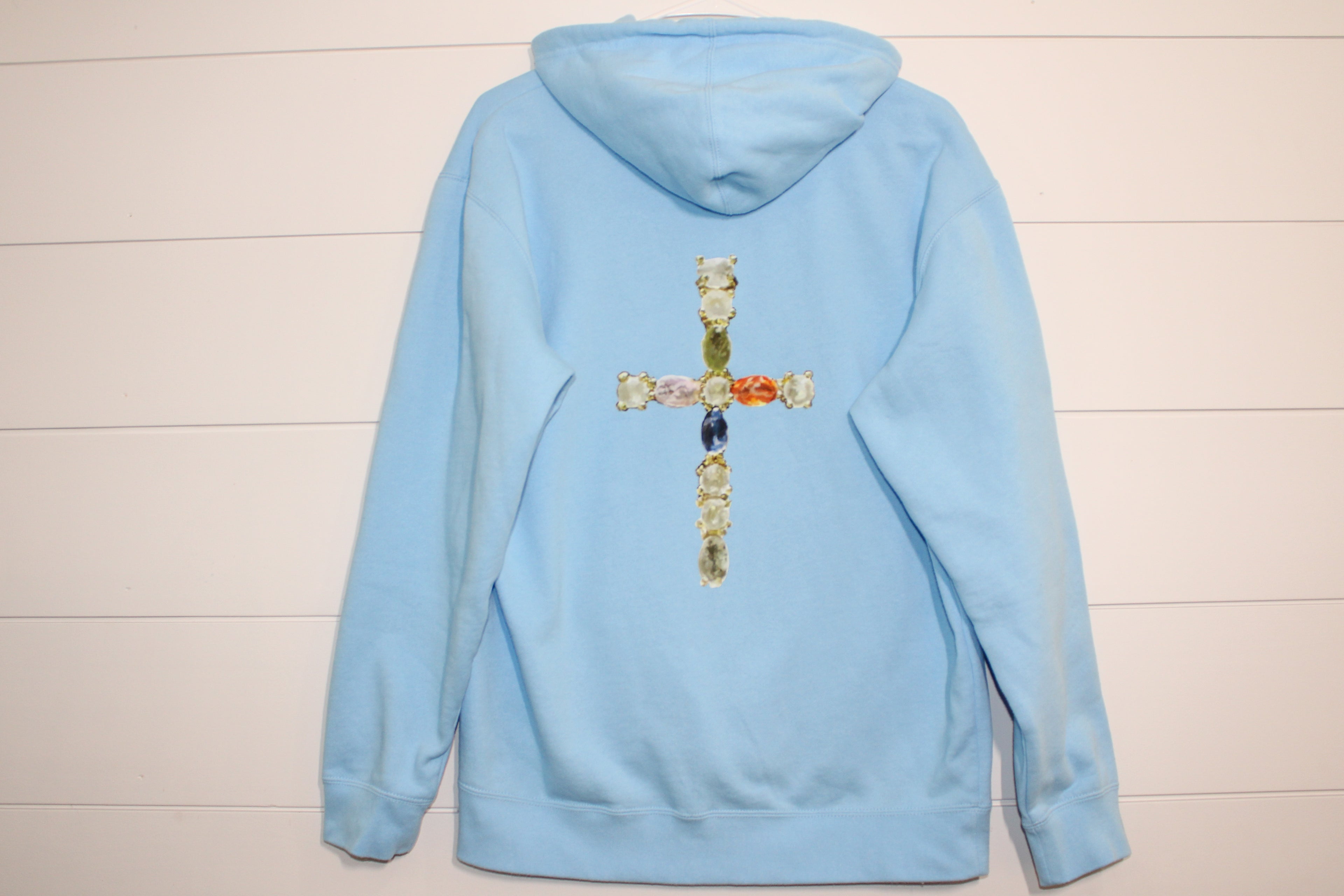 Jeweled Cross Hoodie