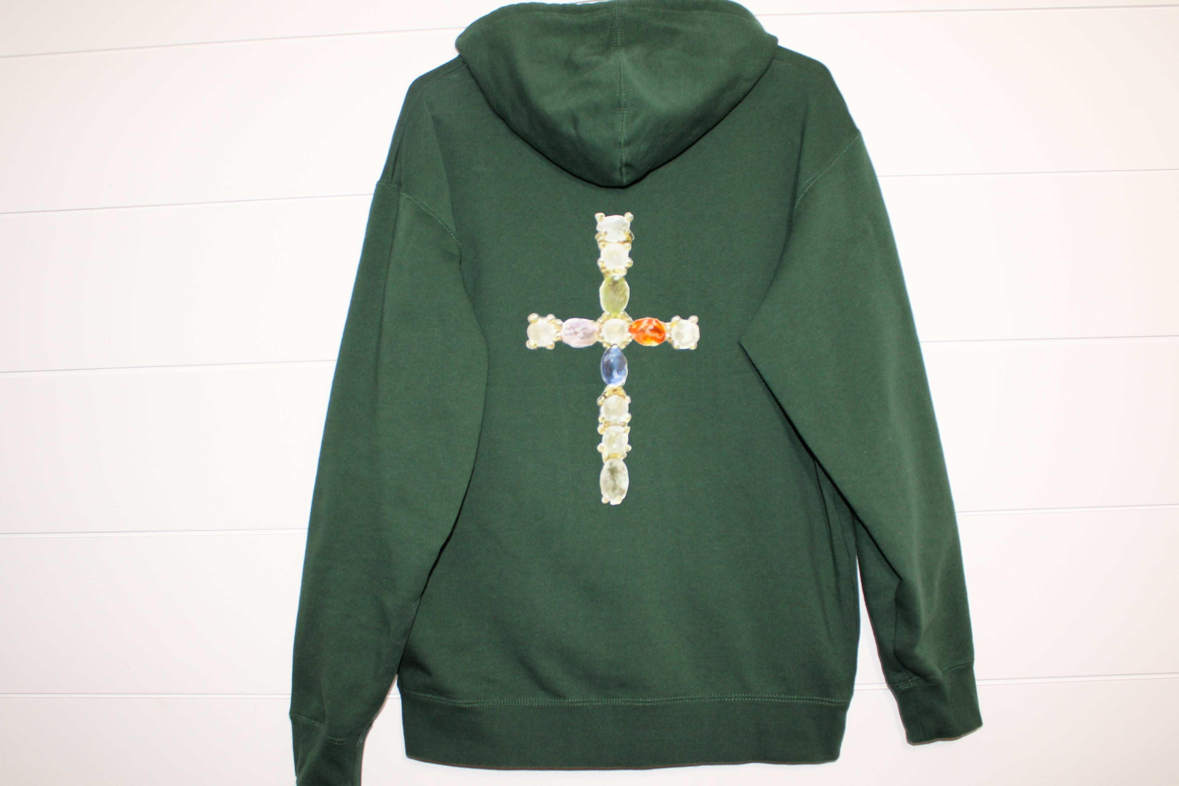 Jeweled Cross Hoodie